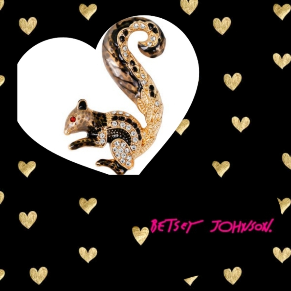 Betsey Johnson Squirrel Brooch